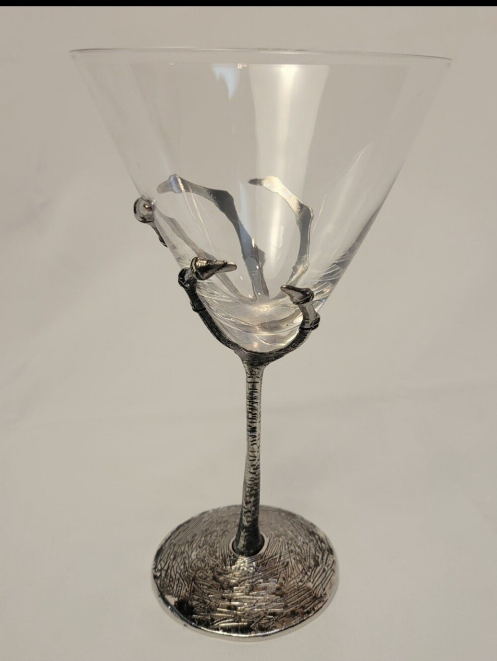 Skeleton Hand Halloween Martini Glass Metal Stem Goth New - Picture 9 of 10